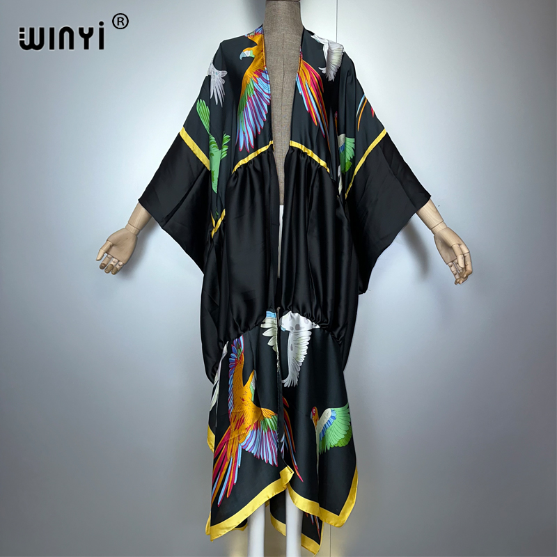 فستان شاطئ ماكسي مطبوع عليه بو - مراجعة Cover Up Kaftan وسعره