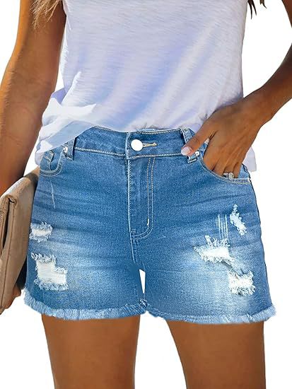 شورت جينز كاجوال بتصميم عتيق ب - مراجعة Shorts Denim Frayed وسعره