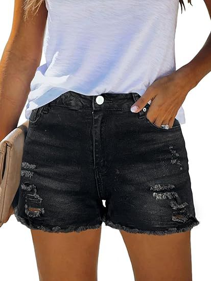 شورت جينز كاجوال بتصميم عتيق ب - مراجعة Shorts Denim Frayed وسعره