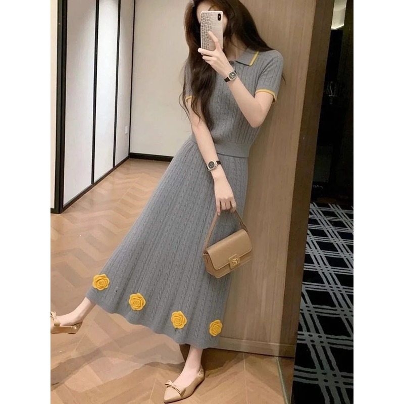 طقم نسائي من قطعتين بنقشة زهور - مراجعة Midi Skirt Floral وسعره