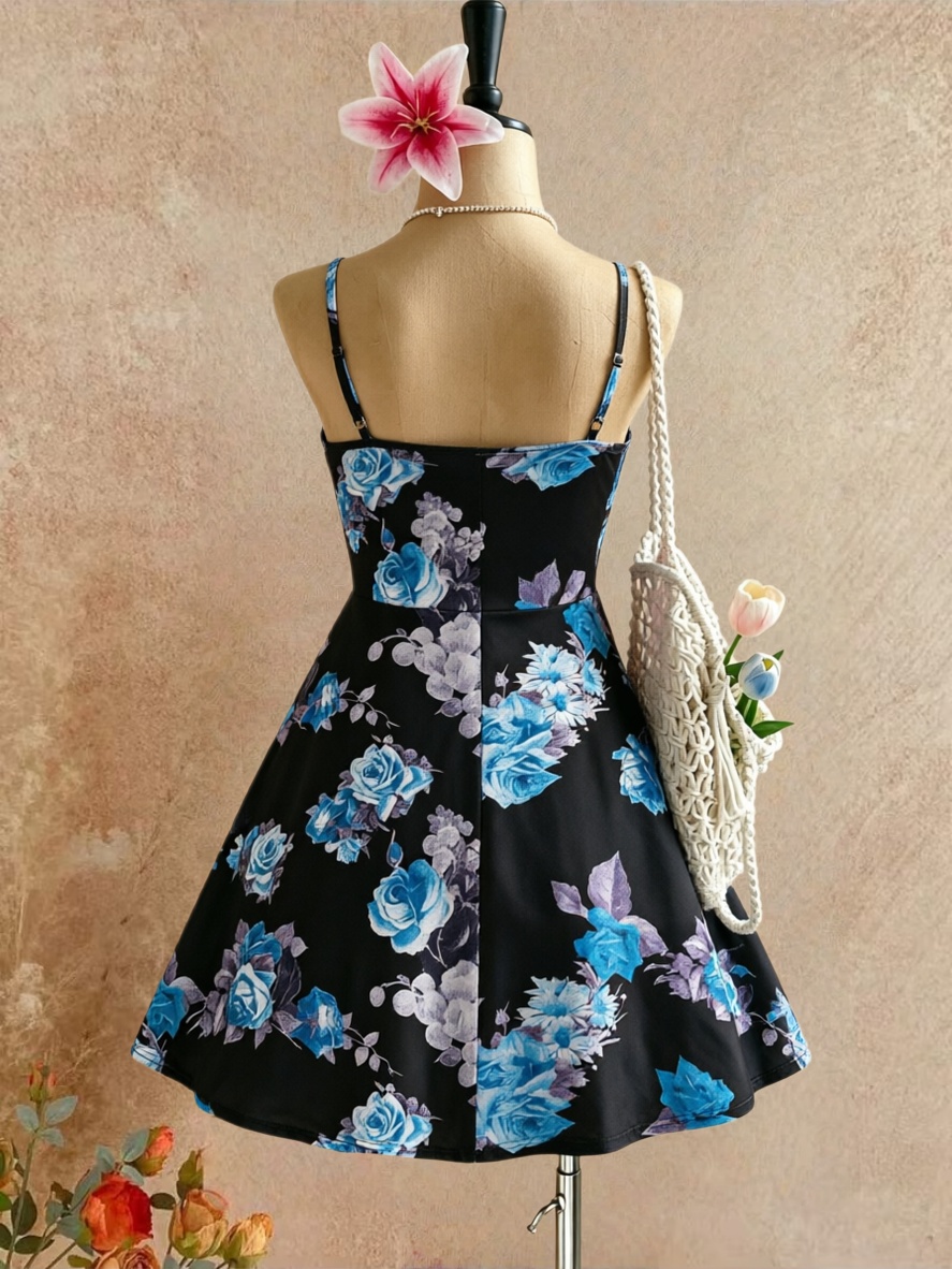 فستان نسائي صيفي جديد مقاس كبي - مراجعة Romper Floral Print وسعره