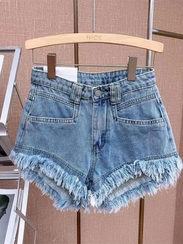 شورت جينز نسائي كاجوال على الط - مراجعة Shorts Denim Frayed وسعره