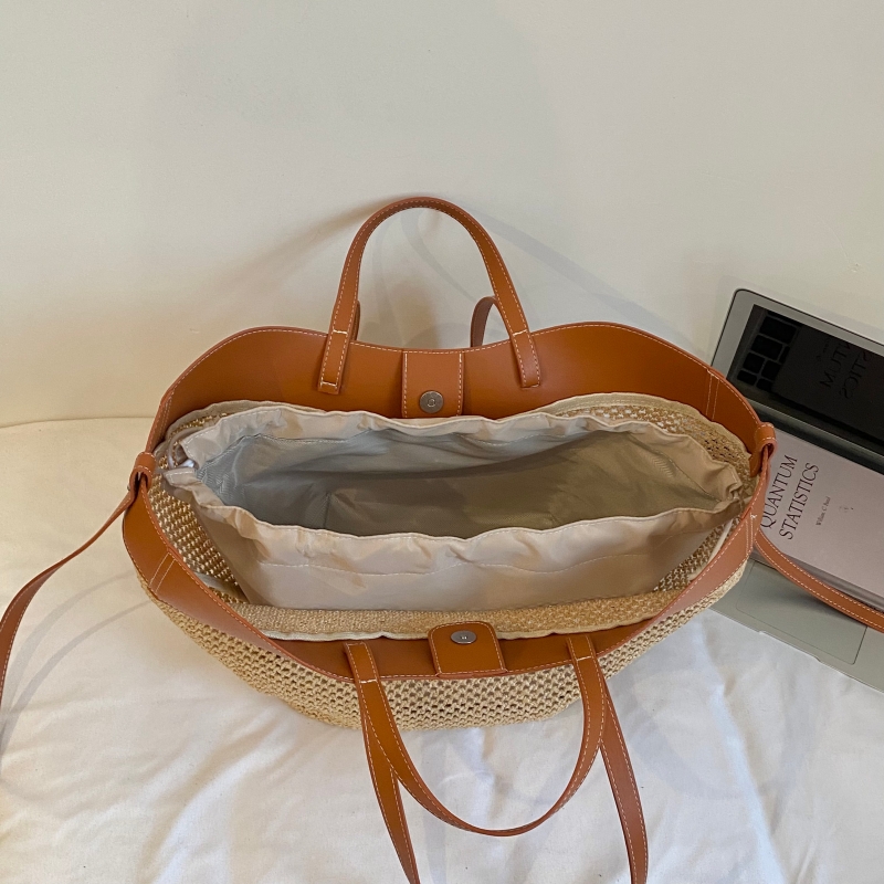 حقائب يد كبيرة من القش المحبوك - مراجعة Crochet Bag Raffia وسعره
