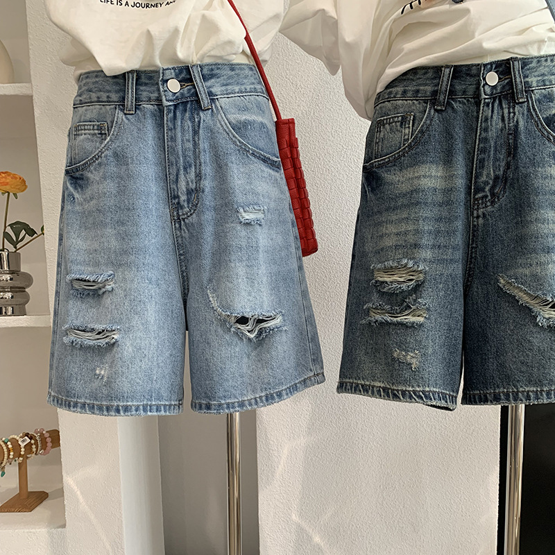 شورت جينز نسائي بتصميم عتيق مس - مراجعة Shorts Denim Frayed وسعره