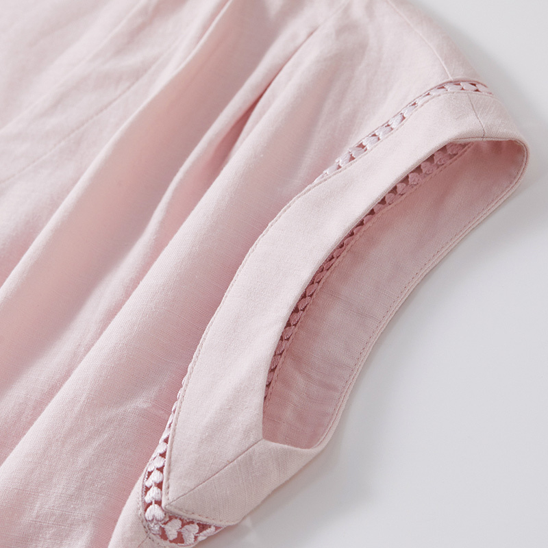 فستان نسائي أنيق صيفي جديد من  - مراجعة Linen Dress Wrap وسعره
