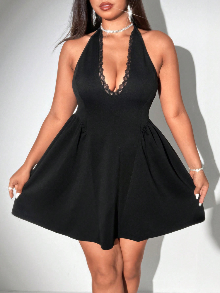 فستان قصير أسود للنساء ذوات ال - مراجعة Maxi Dress Halter وسعره