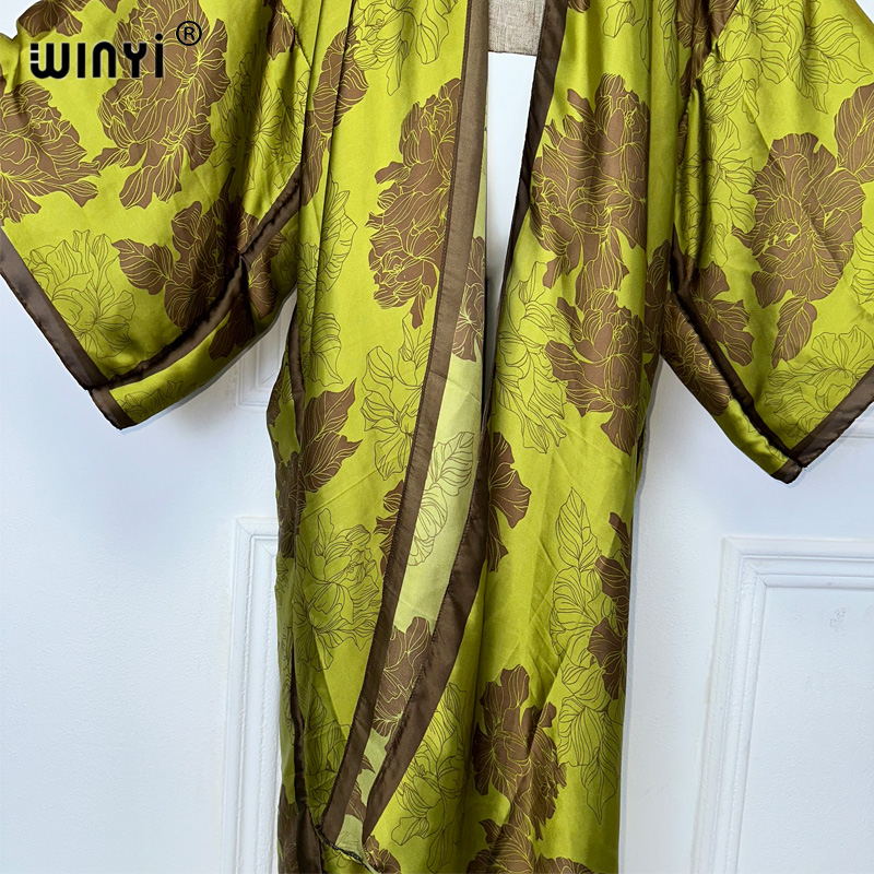 WINYI أفريقيا بوهو طباعة كيمون - مراجعة Cover Up Kaftan وسعره