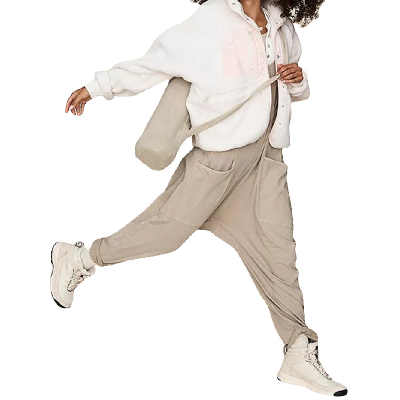 جمبسوت صيفي فضفاض كاجوال بأرجل - مراجعة Jumpsuit Linen Relaxed وسعره