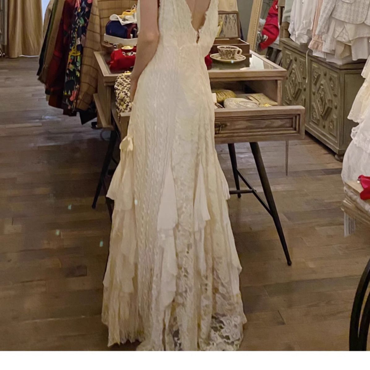 فستان دانتيل قوطي مثير ماكسي ب - مراجعة Maxi Dress Halter وسعره