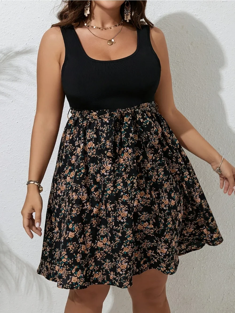 فستان صيفي مقاس كبير فساتين مط - مراجعة Romper Floral Print وسعره