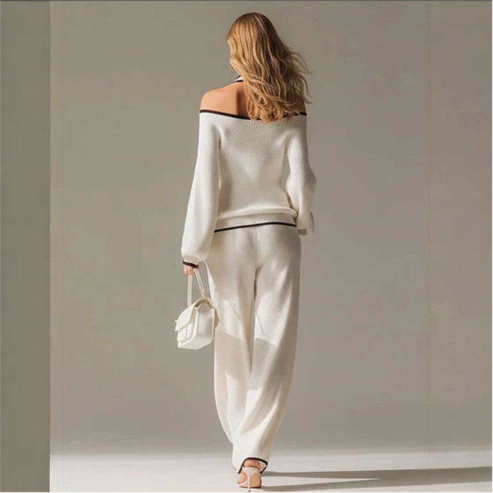 طقم نسائي مكون من قطعتين: تي ش - مراجعة Blouse Off Shoulder وسعره